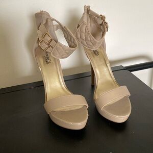 Charlotte Russe heels. 5in cuties with secure strap & zip heel closure. Size 9.